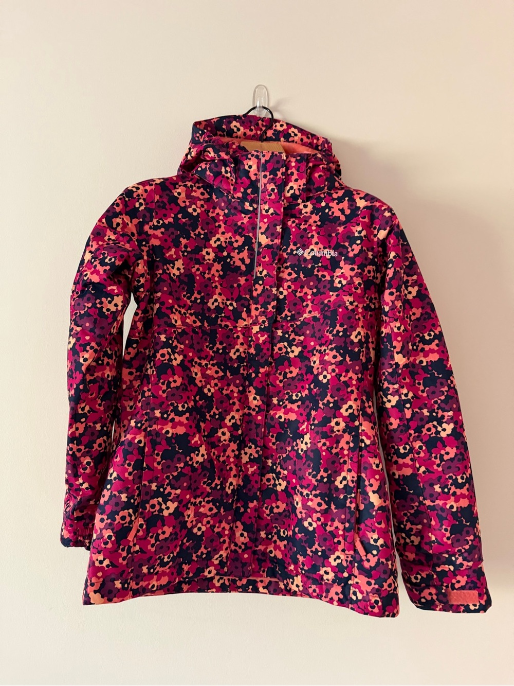 Columbia Girls Pink & Peach Floral Ski Jacket